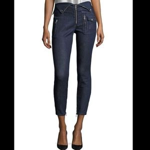 RtA Diavolina Moto Midrise Cropped Skinny Jeans